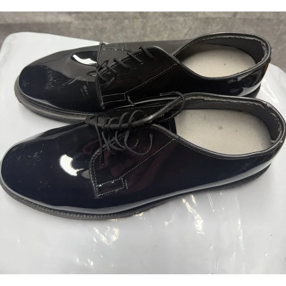 Authentic US Army High Gloss Oxford Shoes Bates or Capps Dress Shoe Size -10.5 D